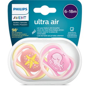 Ортодонтични залъгалки Ultra Air звезда 6-18м. 2бр Avent