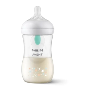 Бутилка Natural Response AirFree 260мл 1м+ с биберон с поток 3 за момиче Avent