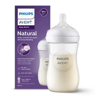 Бутилка Natural Response 260мл 1м+ с биберон с поток 3 Avent