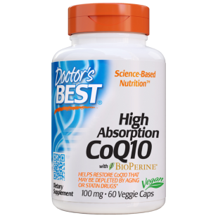 Коензим CoQ10 с биоприн капсули х 60 Doctor's Best