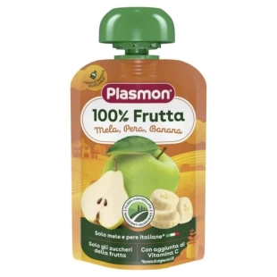 Плодова закуска микс плодове за деца 6М+ 100 гр Plasmon