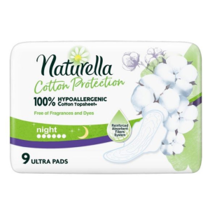 Дамски превръзки нощни Naturella Cotton Protection Night x9 броя