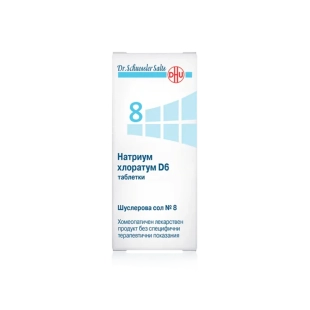 Шуслерова сол n 8 натриум хлоратум d6 таблетки х80