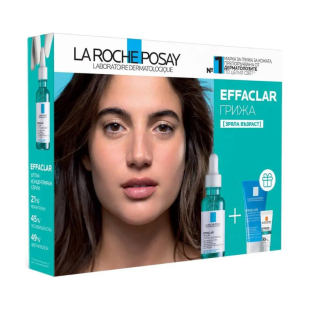 La Roche-Posay Effaclar серум 30мл+ Effaclar гел 50мл+ Anthelios SPF50+ 3мл 093411 Промо Комлект