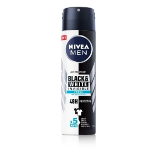Nivea men дезодорант спрей мъжки invisible on blacк&white fresh 150мл