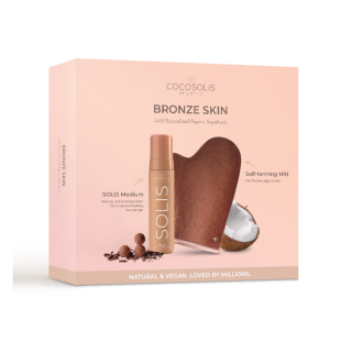 Cocosolis Bronze skin подаръчен сет с автобронзираща пяна и ръкавица за нанасяне