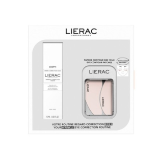 Lierac Diopti Околоочен крем против бръчки 15мл + Пачове 2 бр.