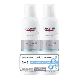 Eucerin Hyaluron-Filler Хидратиращ спрей с хиалурон 2х150мл