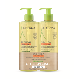 A-derma Exomega Control емолиентно душ олио 500мл 2 броя