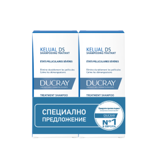 Ducray Kelual DS третиращ шампоан против пърхот 100мл 2 броя