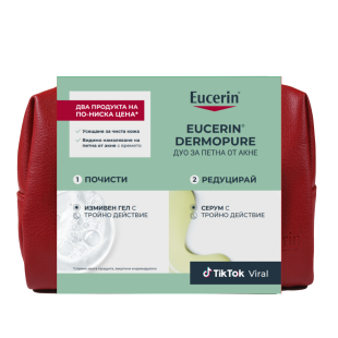Комплект Eucerin Dermopure Измиващ гел с тройно действие 150мл + Серум с тройно действие 40мл