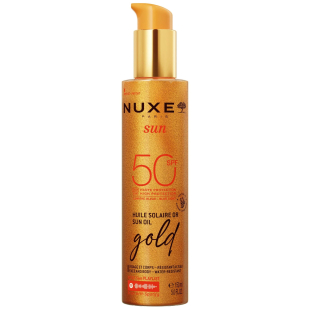 Nuxe Sun Олио за тен със златисти частици SPF50 150мл