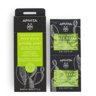Apivita express beauty хидратираща и успокояваща маска за лице с кактус 8ml х12 броя