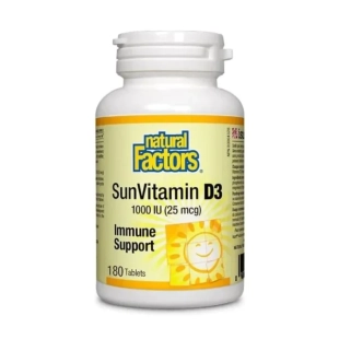 Витамин D3 таблетки 1000IU x180 Natural Factors