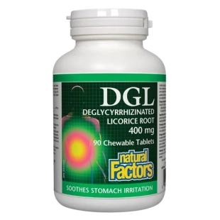 DGL Женско биле дъвчащи таблетки  за добро храносмилане 400мг х90 Natural Factors