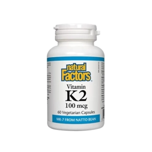 Витамин K2 (MK-7) капсули за здрави кости и зъби 100мкг х60 Natural Factors