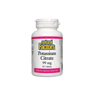 Калий таблетки за бъбреци и сърце 99мг х90 Natural Factors