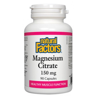 Магнезий (цитрат) капсули за сърце, мускули и зъби  150мг х90 Natural Factors