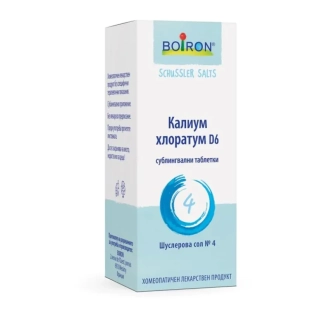 Шуслерова сол boiron 4 калиум хлоратум d6 таблетки х80