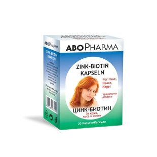 Цинк - Биотин капсули за коса, кожа и нокти х30 Abopharma