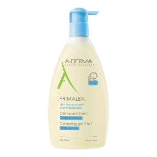 A-derma primalba почистващ гел 2в1 за коса и тяло 500мл
