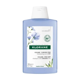 Klorane flax шампоан за обем за тънка и фина коса с лен 200мл