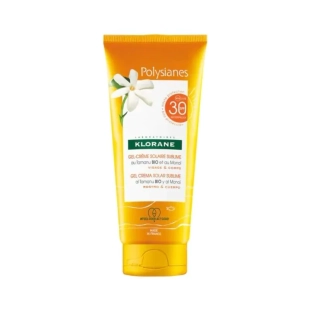 Klorane sun polysianes слънцезащитен гел-крем spf 30 за лице и тяло с масло от таману и моной 200мл