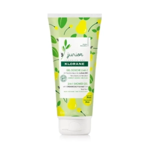 Klorane junior душ-гел 2в1 за коса и тяло с органичен екстракт от овес и аромat на круша 200мл