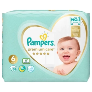 Pampers premium care пелени vp размер 6 /13+кг.) extra large x38