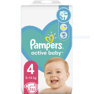 Pampers active baby пелени gpp размер 4 / 9-14кг./ x90