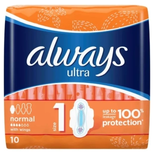 Дамски превръзки always normal dry x10