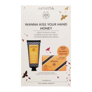 Apivita подаръчен комплект wanna kiss your hand honey