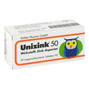 Уницинк 50 таблетки при недостиг на цинк х50 Koehler pharma