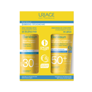 Uriage Bariesun Family спрей за лице и тяло SPF30 200 мл + Uriage Bariesun Лосион за деца 100 мл
