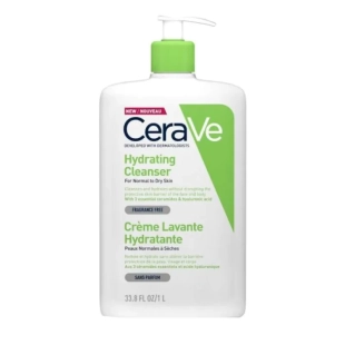 Cerave Хидратиращ измиващ крем за лице и тяло за нормална до суха кожа промо 1000мл 598767