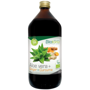 Био сок Алое вера с джинджър и куркума за имунитет 1л Biotona
