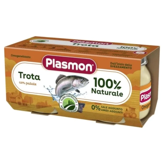 Рибно меню пъстърва със зеленчуци за деца 6М+ 80гр х2 Plasmon