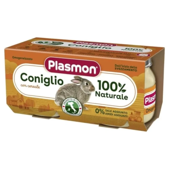 Пюре от заешко месо за деца 4М+ 80 гр х2 Plasmon