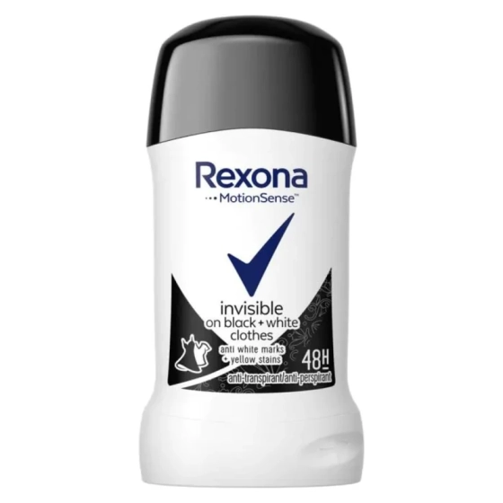 Rexona deo invisible black+white стик против изпотяване за жени 40мл