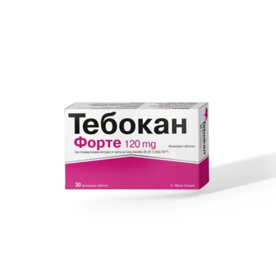 Тебокан форте таблетки за памет и концентрация 120мг х30