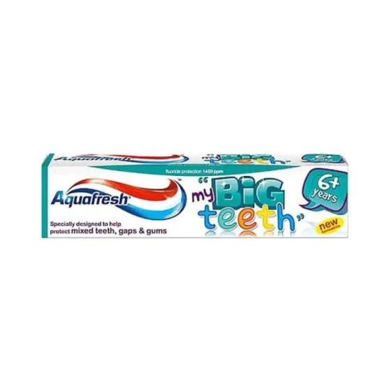 Паста за зъби aquafresh big teeth 50мл /6+г./