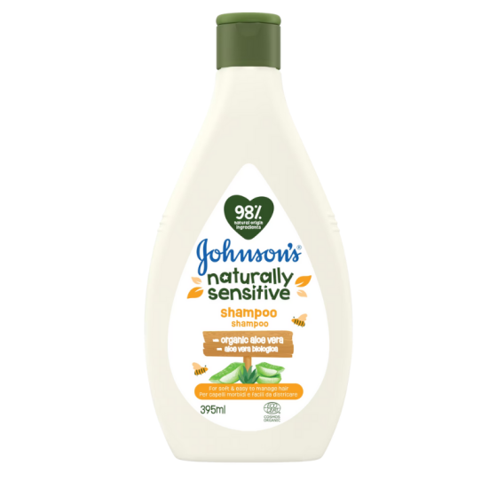 Johnson's Naturally Sensitive Шампоан за коса и тяло 395мл