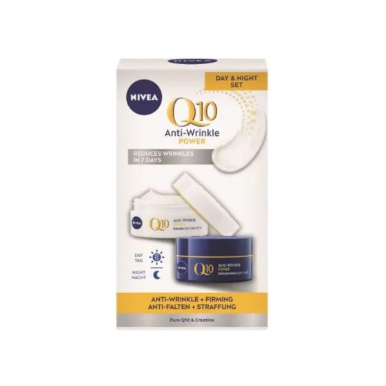 Nivea Q10 power дневен+нощен крем против бръчки 50мл х2