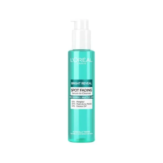 Loreal bright reveal почистващ гел за лице против тъмни петна 150мл