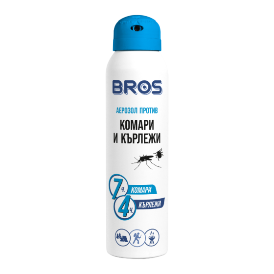 Bros Аерозол против кърлежи и комари 90 мл
