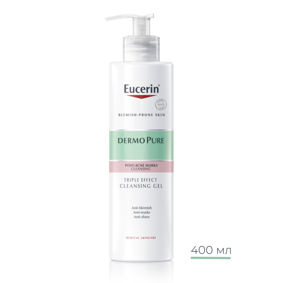 Eucerin dermopure измиващ гел с тройно действие 400 мл
