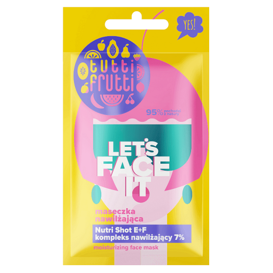 Tutti Frutti Let’s face it Хидратираща маска с витамини E+F 7г