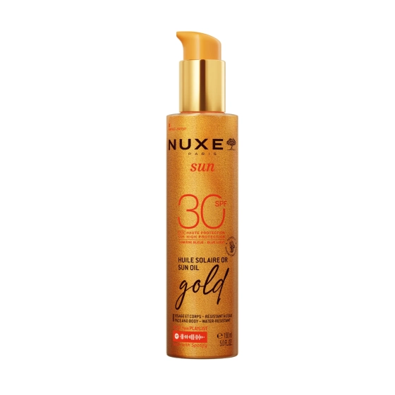 Nuxe Sun Олио за тен със златисти частици SPF30 150мл