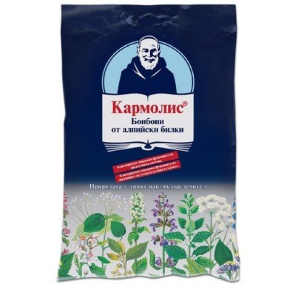 Бонбони кармолис със захар 75гр /сини/