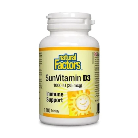 Витамин D3 таблетки 1000IU x180 Natural Factors